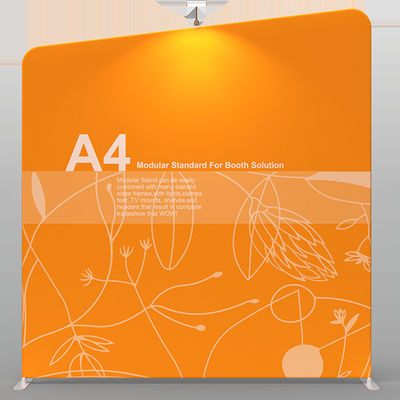 Single Double Sided 270gsm Modular Kustom Menampilkan Spanduk Dan Stand Pameran Dagang