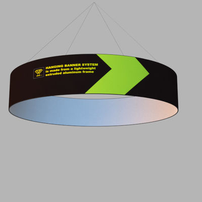 Overhead Circle Pop Up Exhibition Display Hanging Banner Untuk Periklanan