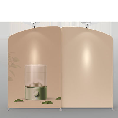 250gsm PE Modular Trade Show Pameran Tampilan Backlit Booth Stand Lighting 3X3