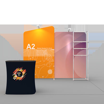 10ft Kurva Lurus Latar Belakang Banner Iklan Pameran Dagang Booth Menarik Spanduk