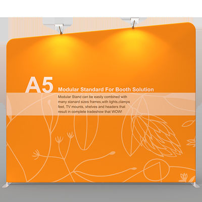 Single Double Sided 270gsm Modular Kustom Menampilkan Spanduk Dan Stand Pameran Dagang