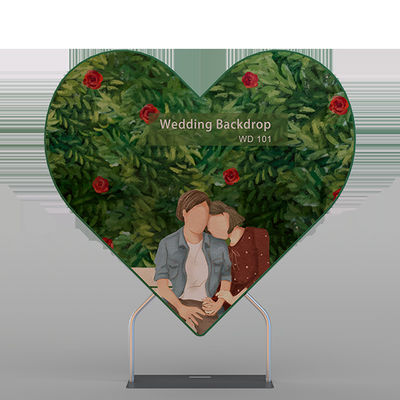 Acara Pernikahan Penggunaan Arch Custom Aluminium Pipe Tension Fabric Display Backdrop Stand