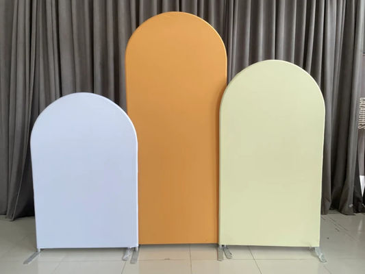 Latar Belakang Pernikahan Pribadi Akrilik Elegan Mencetak Lingkaran Lengkungan Latar Belakang