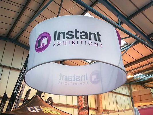 30in 42in Pop Up Exhibition Display Aluminium Booth Tension Fabric Hanging Signs