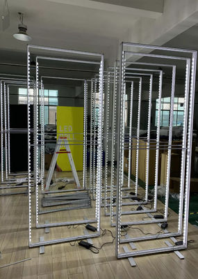 150g 160g Iklan SEG Light Box Mudah Mengatur Latar Belakang Bingkai Aluminium 60mm