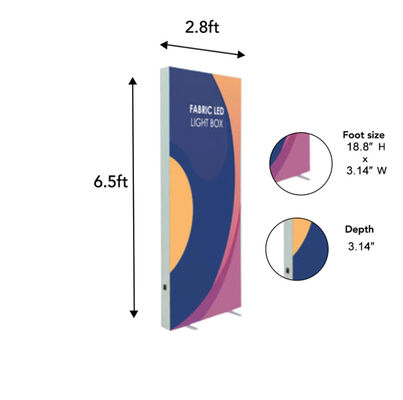Aluminium Frame LED Seg Fabric Lightbox Frameless Light Box Ringan