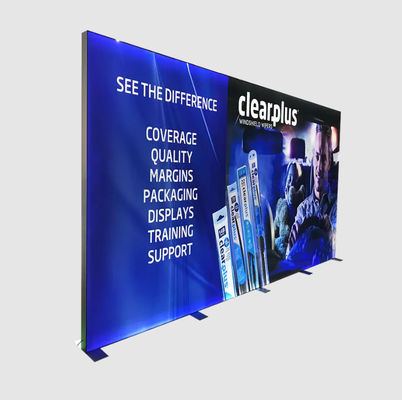Sisi Ganda SEG Light Box Pameran Dagang Booth Tampilan 1000x2200x80mm Untuk Expo Booth
