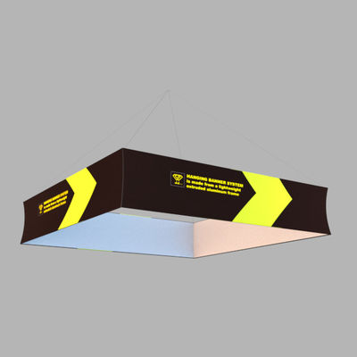 Overhead Circle Pop Up Exhibition Display Hanging Banner Untuk Periklanan
