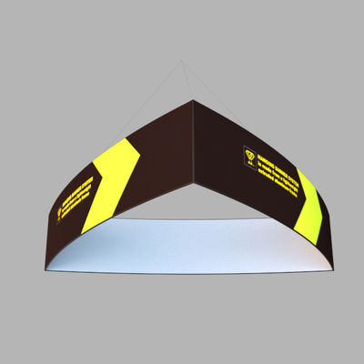 Overhead Circle Pop Up Exhibition Display Hanging Banner Untuk Periklanan