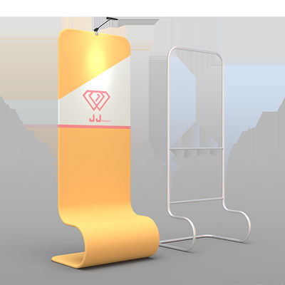 Aluminium Tube Trade Show Banner Stand TV Holder Portable Retractable