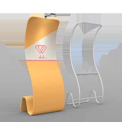 Aluminium Tube Trade Show Banner Stand TV Holder Portable Retractable