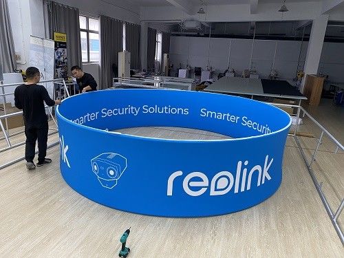 4FT X 1FT Pop Up Display Pameran Kain Satu Sisi Lukisan Langit-langit Menggantung Tanda