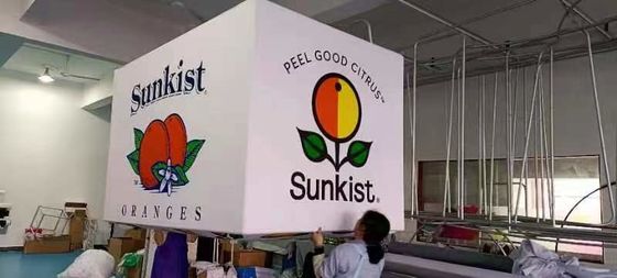 6ft 8ft Dicetak Bawah Pop Up Pameran Desain Menggantung Spanduk Untuk Pameran