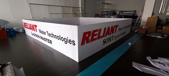 6ft 8ft Dicetak Bawah Pop Up Pameran Desain Menggantung Spanduk Untuk Pameran