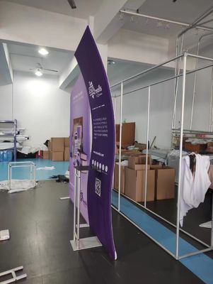 Pameran Dagang Kain Ketegangan 230g Tampilan Stan Pameran Dagang Backlit Ringan