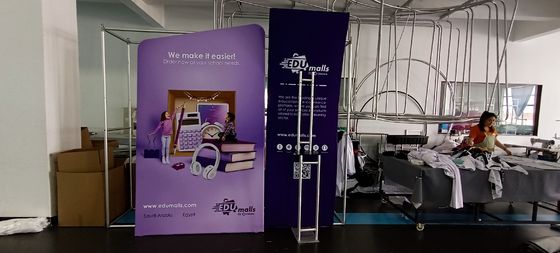 10ft Kurva Lurus Latar Belakang Banner Iklan Pameran Dagang Booth Menarik Spanduk
