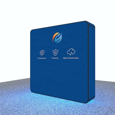 Ecofriendly 10x10 Kaki Backlit Backdrop Portable Display Booth Backdrops Dengan LED