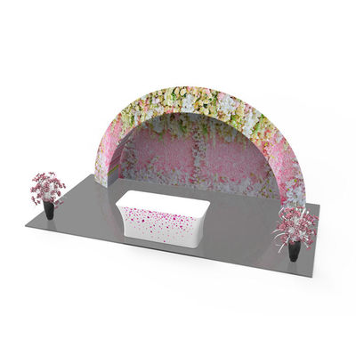 3D Triangular Archway Fabric Trade Show Booth Show Ditampilkan Untuk Pameran