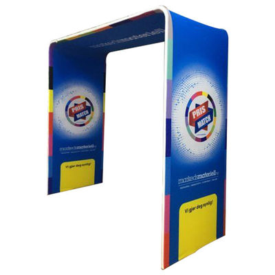 Ketegangan Fabric Display Booth Stand Balon Tunggal Pameran Dagang Arch Stand Untuk Dekorasi