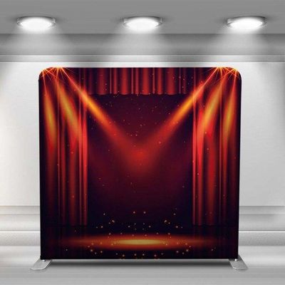 8x8 Photo Booth Latar Belakang Sarung Bantal Ketegangan Kain Tabung Kain Peregangan Tampilan